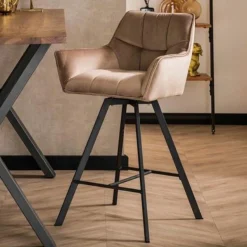 Barhocker Hargreaves | 53 x 57 x 96 cm | Braun