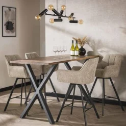 Barhocker Hargreaves | 53 x 57 x 96 cm | Farbe Sand