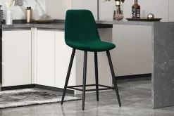 Barhocker Jani grünes Velours