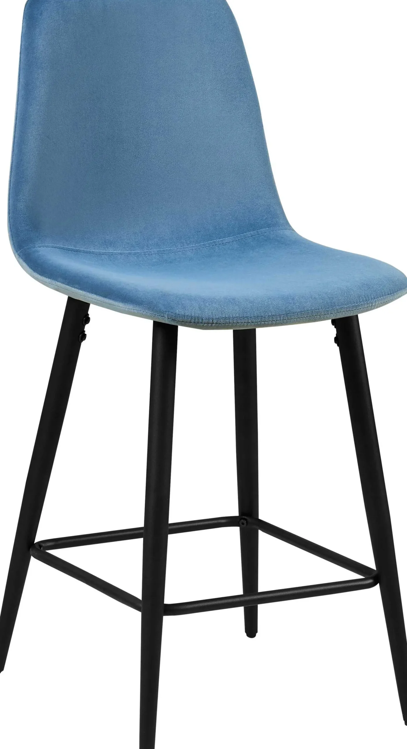 Barhocker Jani hellblau Samt