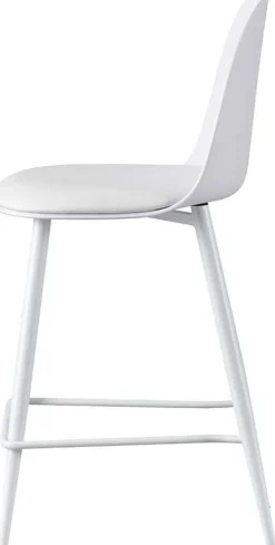 Barhocker Jasmin - 44x51x100cm - mit Kissen - weiß