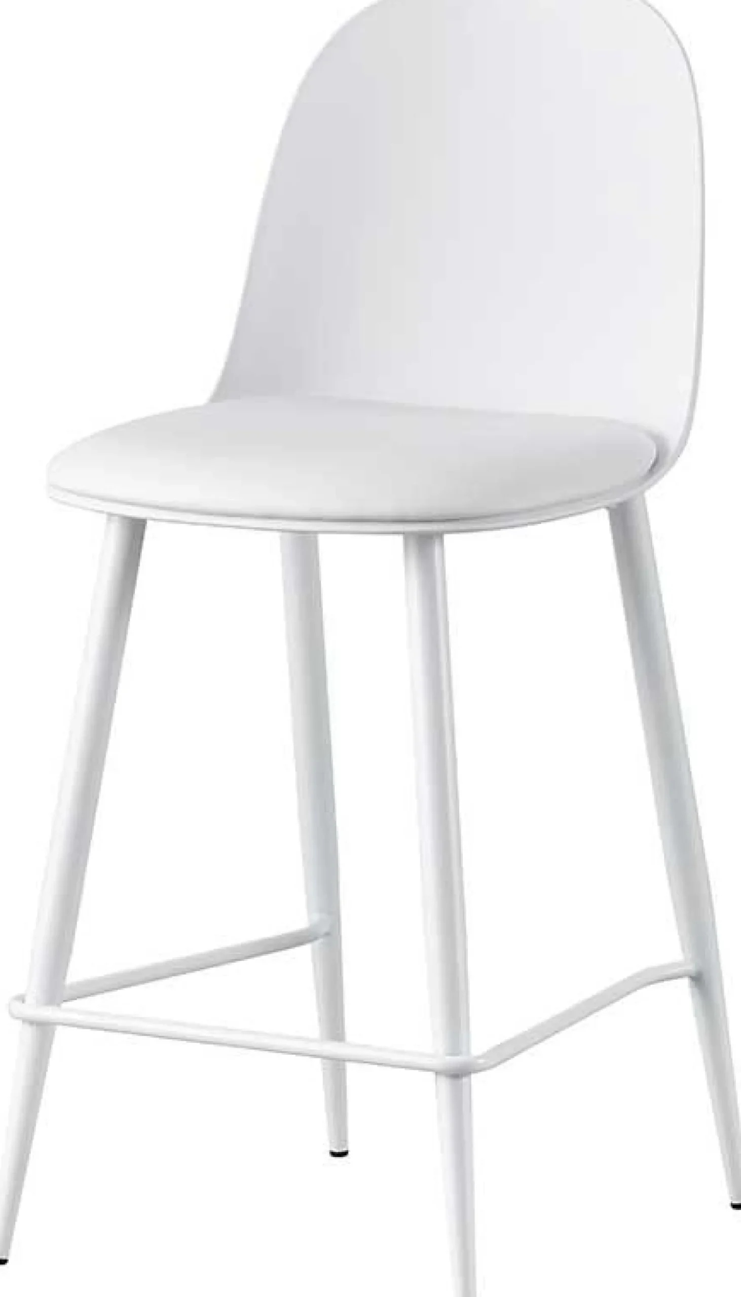 Barhocker Jasmin - 44x51x100cm - mit Kissen - weiß