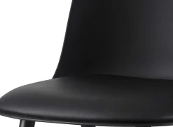 Barhocker Jasmin - 44x51x100cm - mit Kissen - schwarz