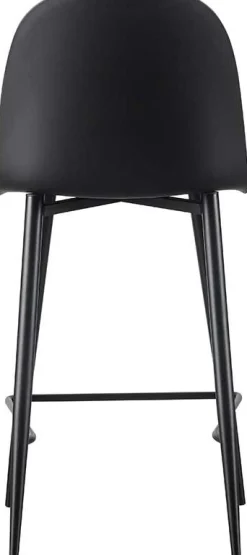 Barhocker Jasmin - 44x51x100cm - mit Kissen - schwarz
