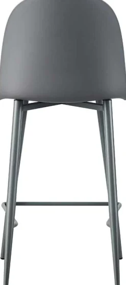 Barhocker Jasmin - 44x51x100cm - mit Kissen - grau
