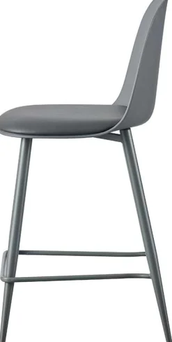 Barhocker Jasmin - 44x51x100cm - mit Kissen - grau