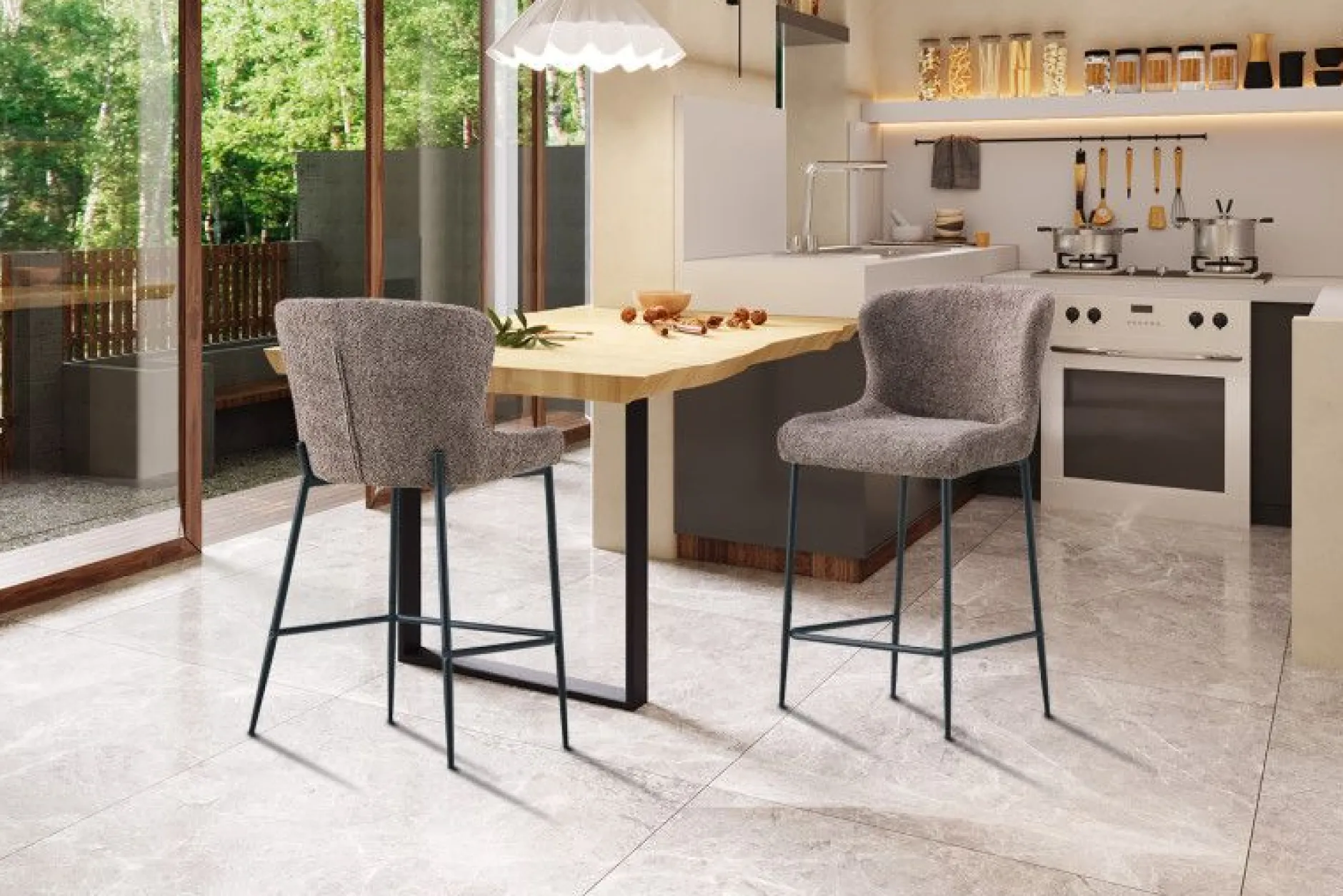 Barhocker Lisa | 52 x 56 x 97 cm | Braun