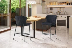 Barhocker Lisa | 52 x 56 x 97 cm | Dunkelgrau