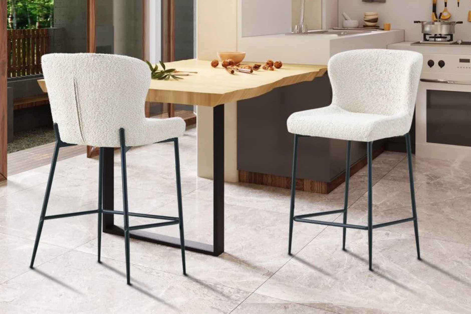 Barhocker Lisa | 52 x 56 x 97 cm | Weiß