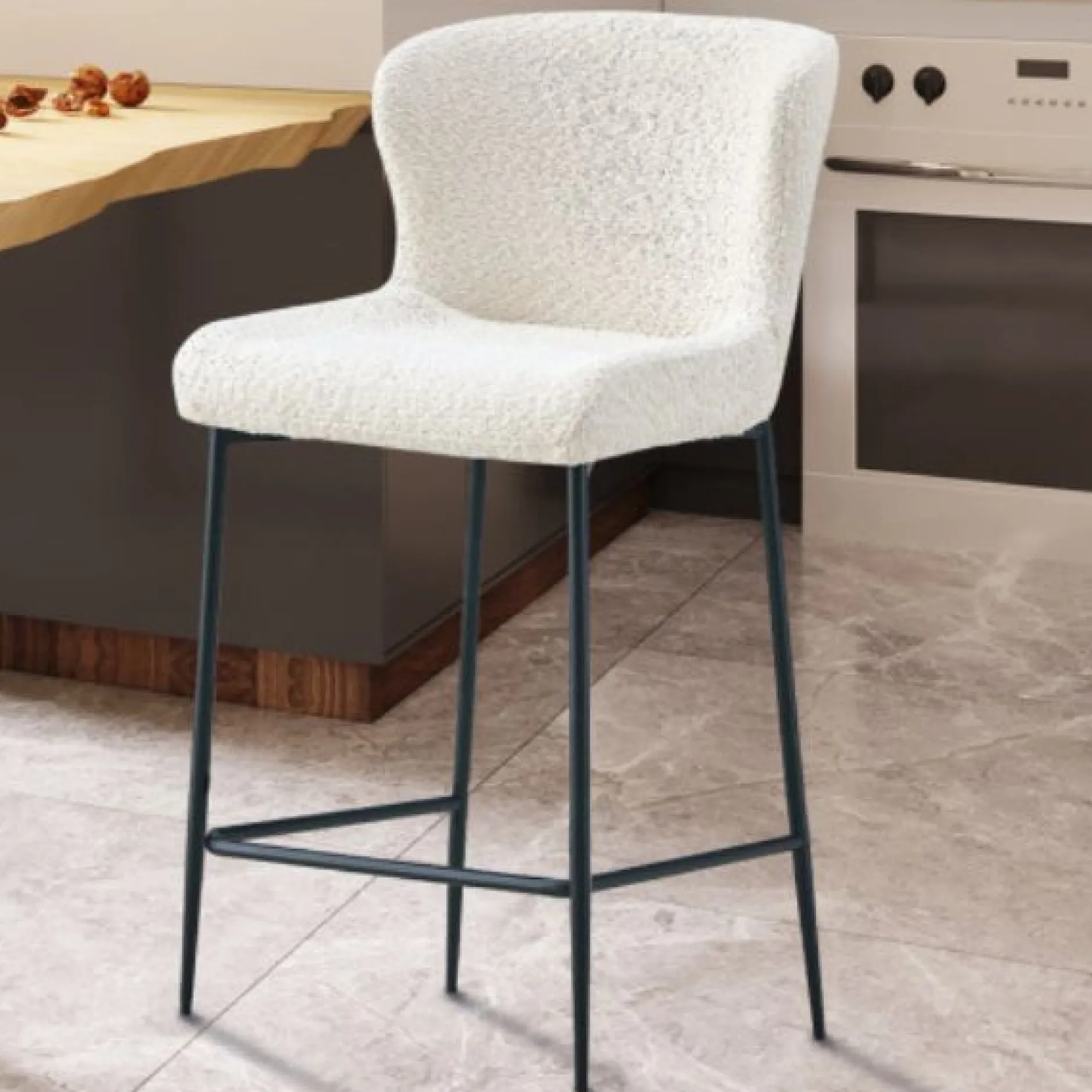 Barhocker Lisa | 52 x 56 x 97 cm | Weiß