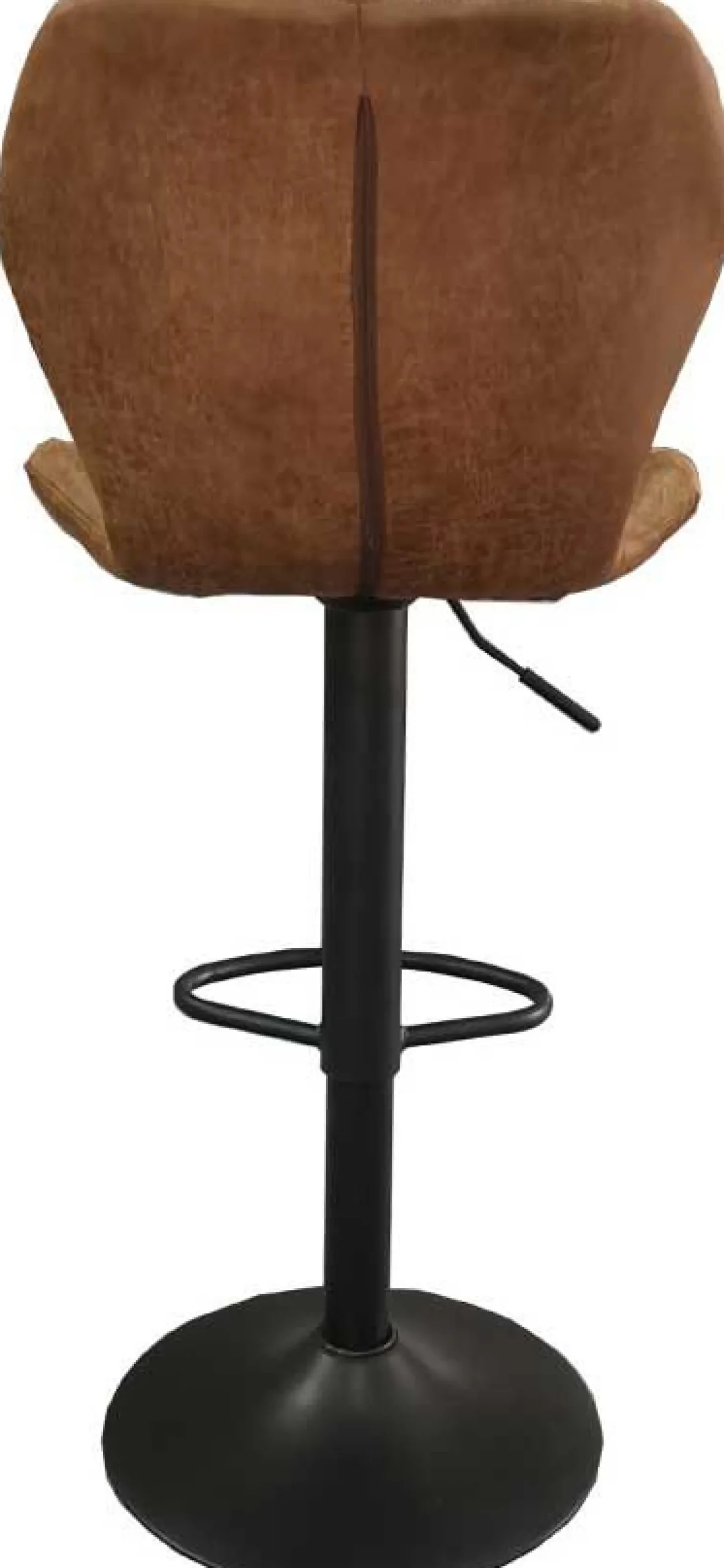 Barhocker Malaga PU Cognac - Vintage Metallbeine | H-H 90-111 x B-L 48 x T-P 52 cm