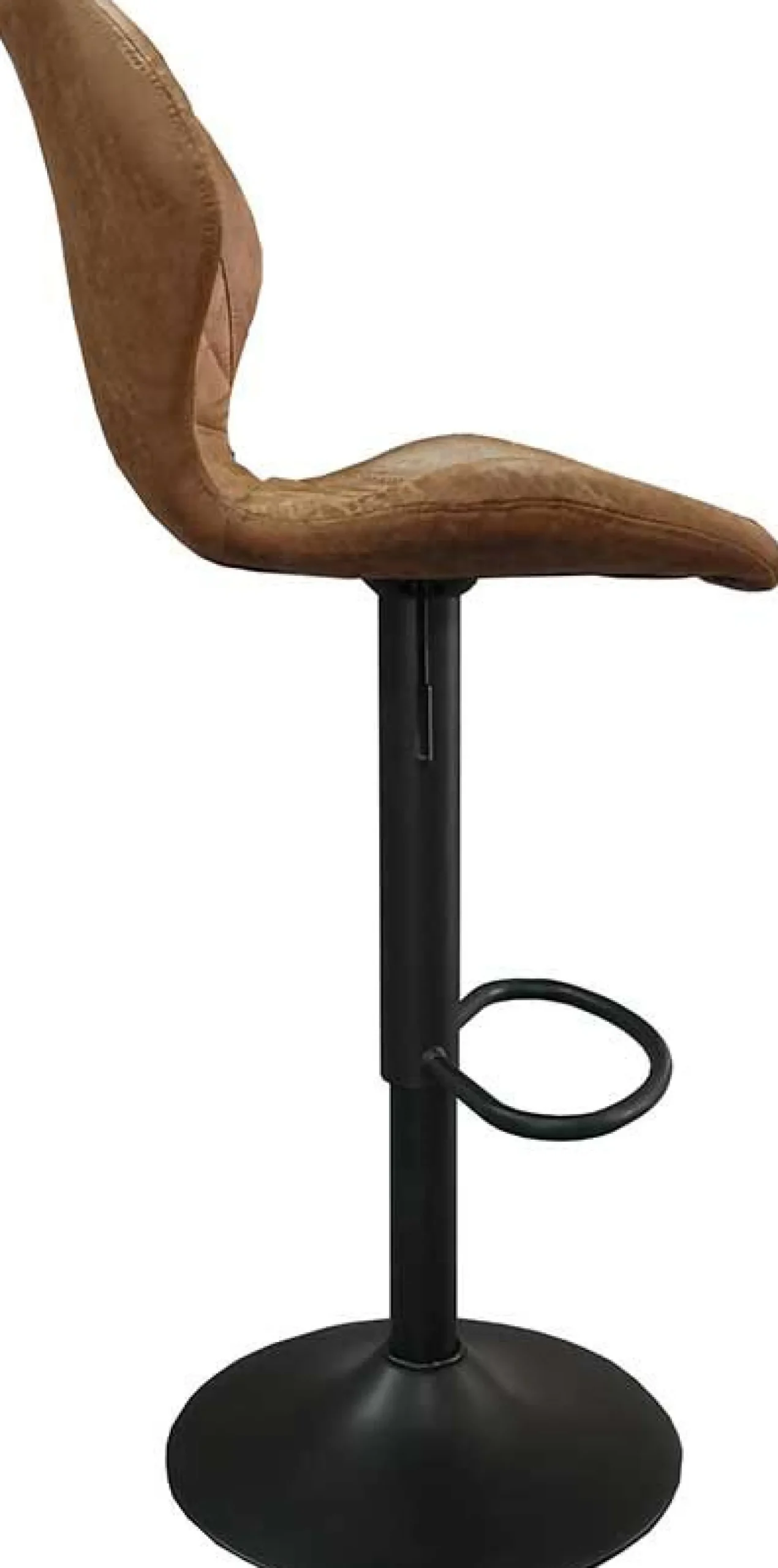 Barhocker Malaga PU Cognac - Vintage Metallbeine | H-H 90-111 x B-L 48 x T-P 52 cm