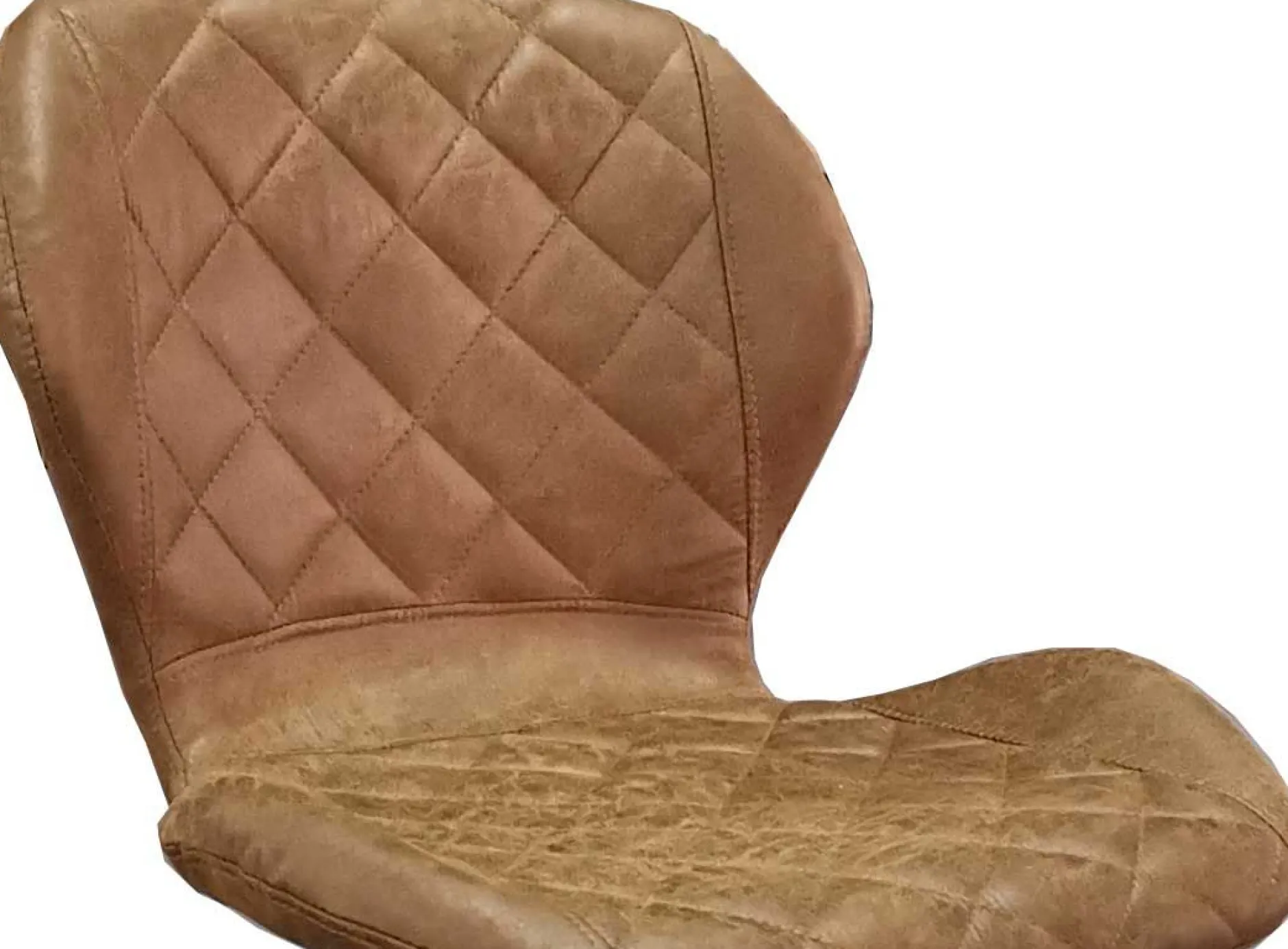 Barhocker Malaga PU Cognac - Vintage Metallbeine | H-H 90-111 x B-L 48 x T-P 52 cm