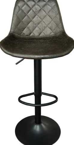 Barhocker mit Karomuster Madeira dunkelbraun