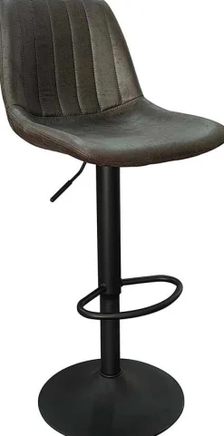 Barhocker mit Streifenmuster Madeira dunkelbraun
