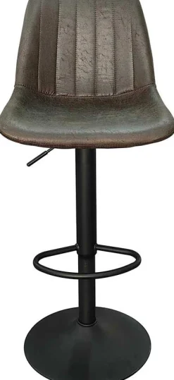 Barhocker mit Streifenmuster Madeira dunkelbraun