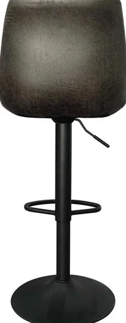 Barhocker mit Streifenmuster Madeira dunkelbraun