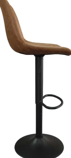 Barhocker mit Streifenmuster Madeira-Cognac
