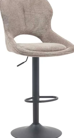 Barhocker Morris - 51x53x100-121cm - verstellbar - brauner Stoff