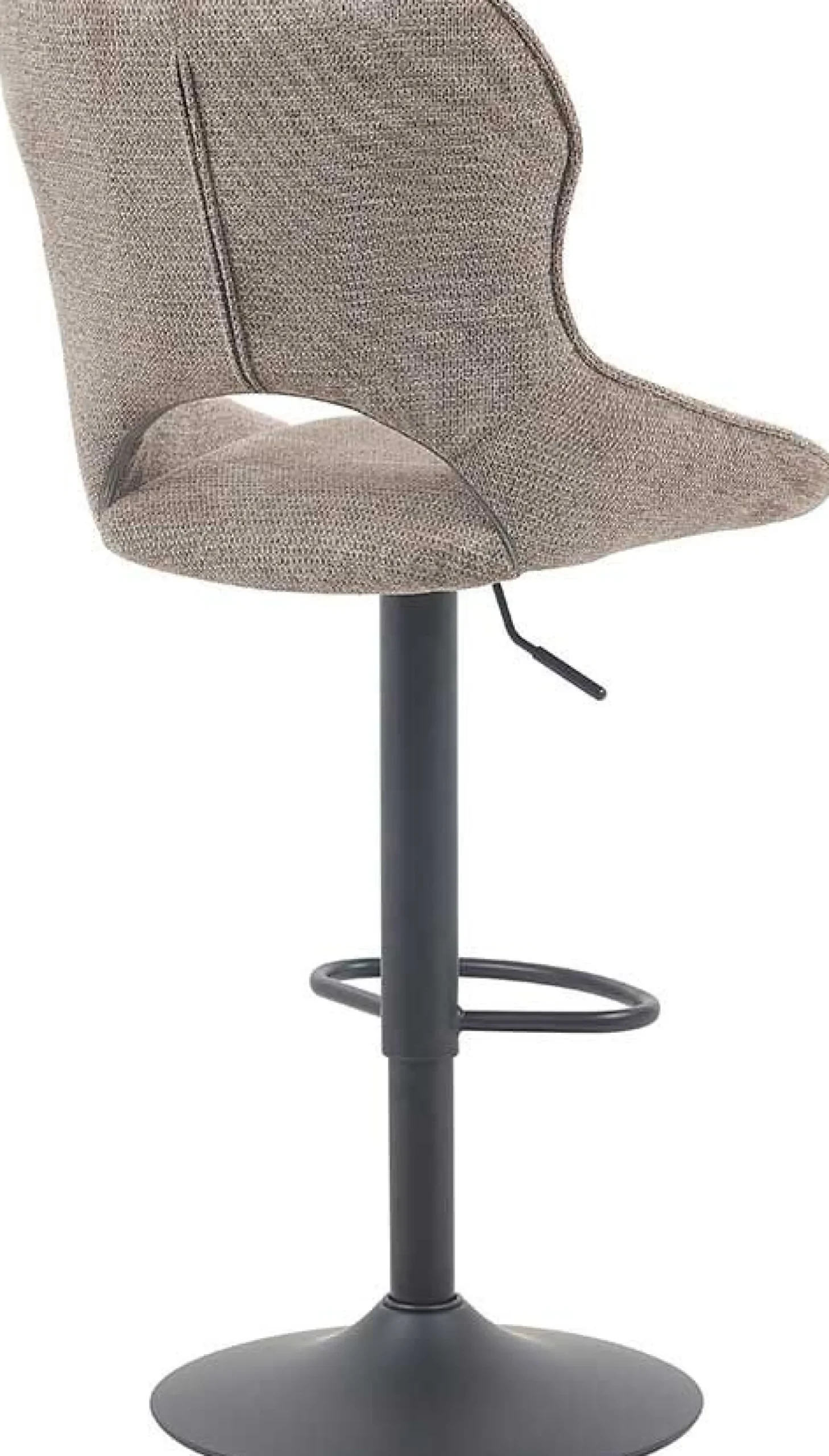 Barhocker Morris - 51x53x100-121cm - verstellbar - brauner Stoff
