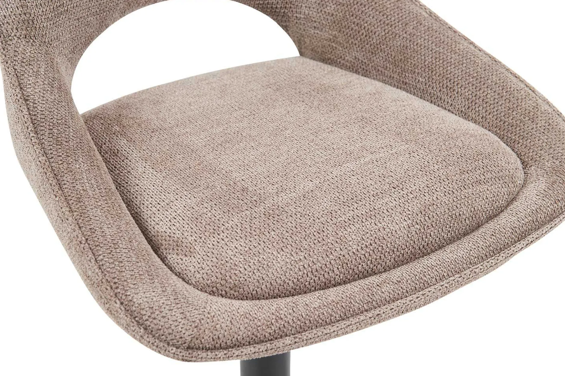 Barhocker Morris - 51x53x100-121cm - verstellbar - brauner Stoff