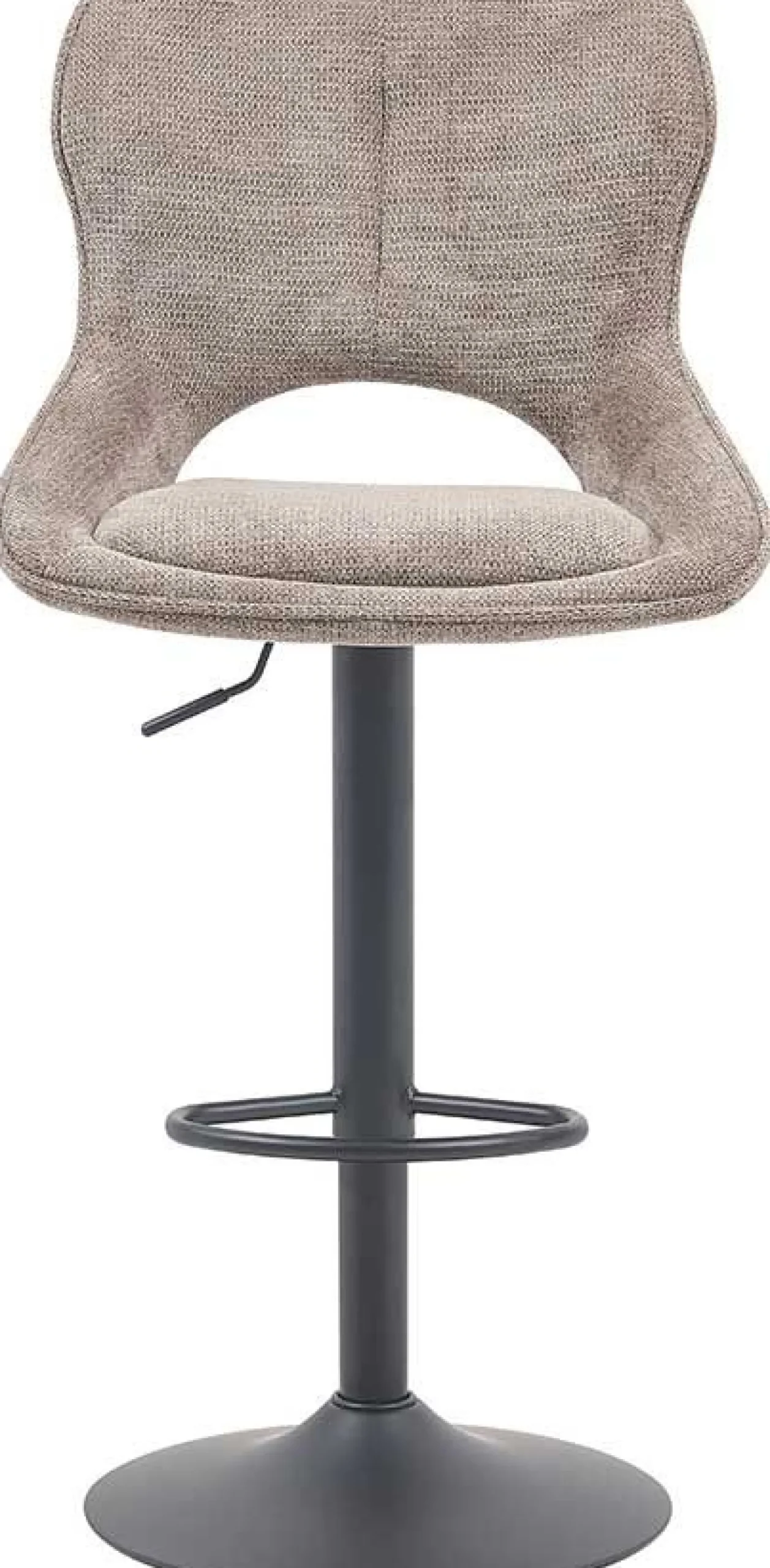 Barhocker Morris - 51x53x100-121cm - verstellbar - brauner Stoff