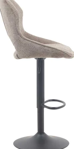 Barhocker Morris - 51x53x100-121cm - verstellbar - brauner Stoff