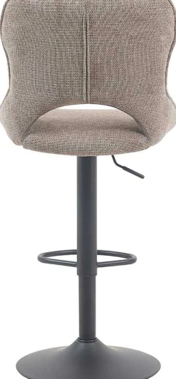 Barhocker Morris - 51x53x100-121cm - verstellbar - brauner Stoff