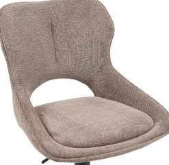 Barhocker Morris - 51x53x100-121cm - verstellbar - brauner Stoff