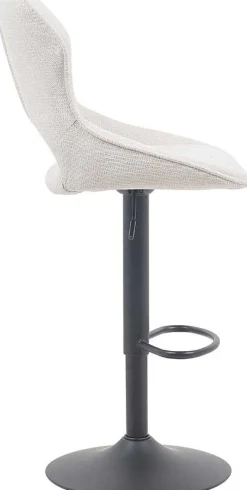 Barhocker Morris - 51x53x100-121cm - verstellbar - beige Stoff