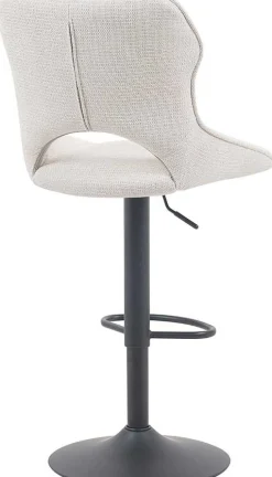 Barhocker Morris - 51x53x100-121cm - verstellbar - beige Stoff