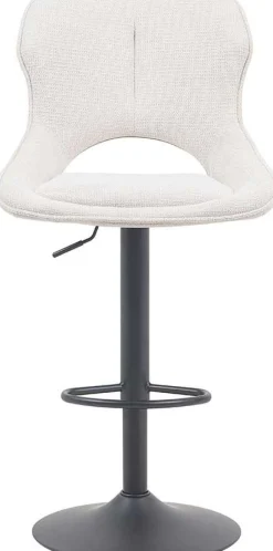 Barhocker Morris - 51x53x100-121cm - verstellbar - beige Stoff