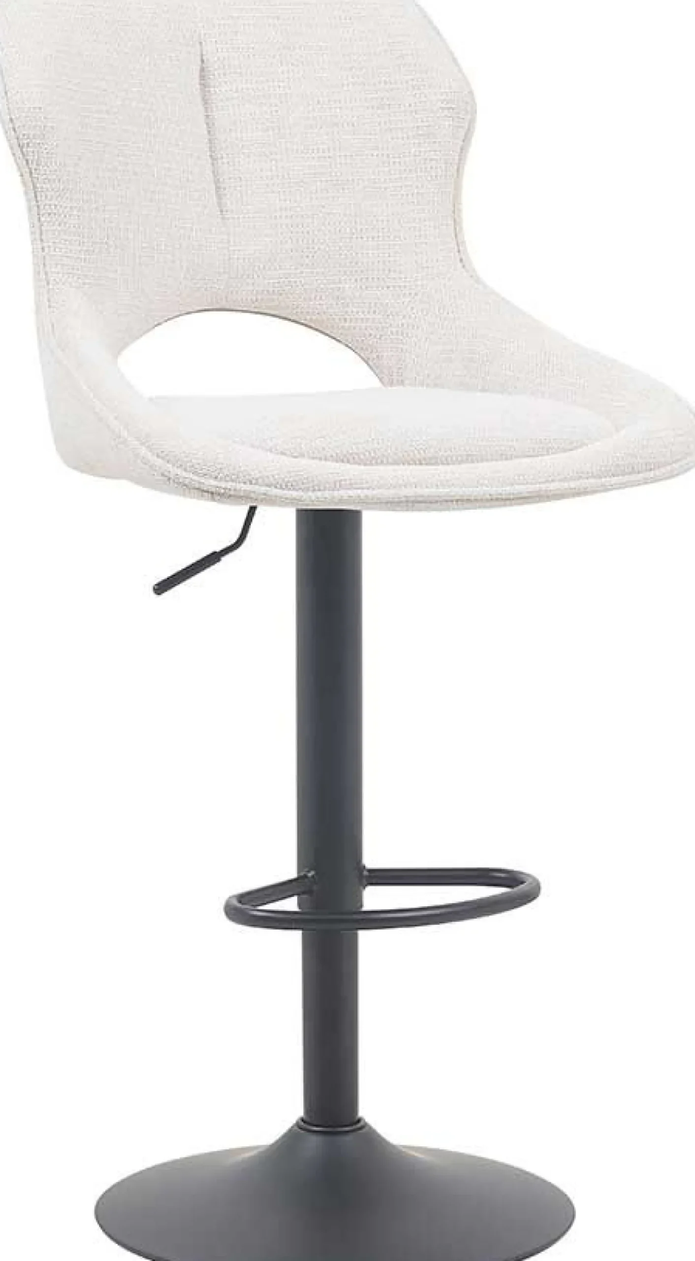 Barhocker Morris - 51x53x100-121cm - verstellbar - beige Stoff