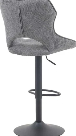 Barhocker Morris - 51x53x100-121cm - verstellbar - dunkelgrauer Stoff