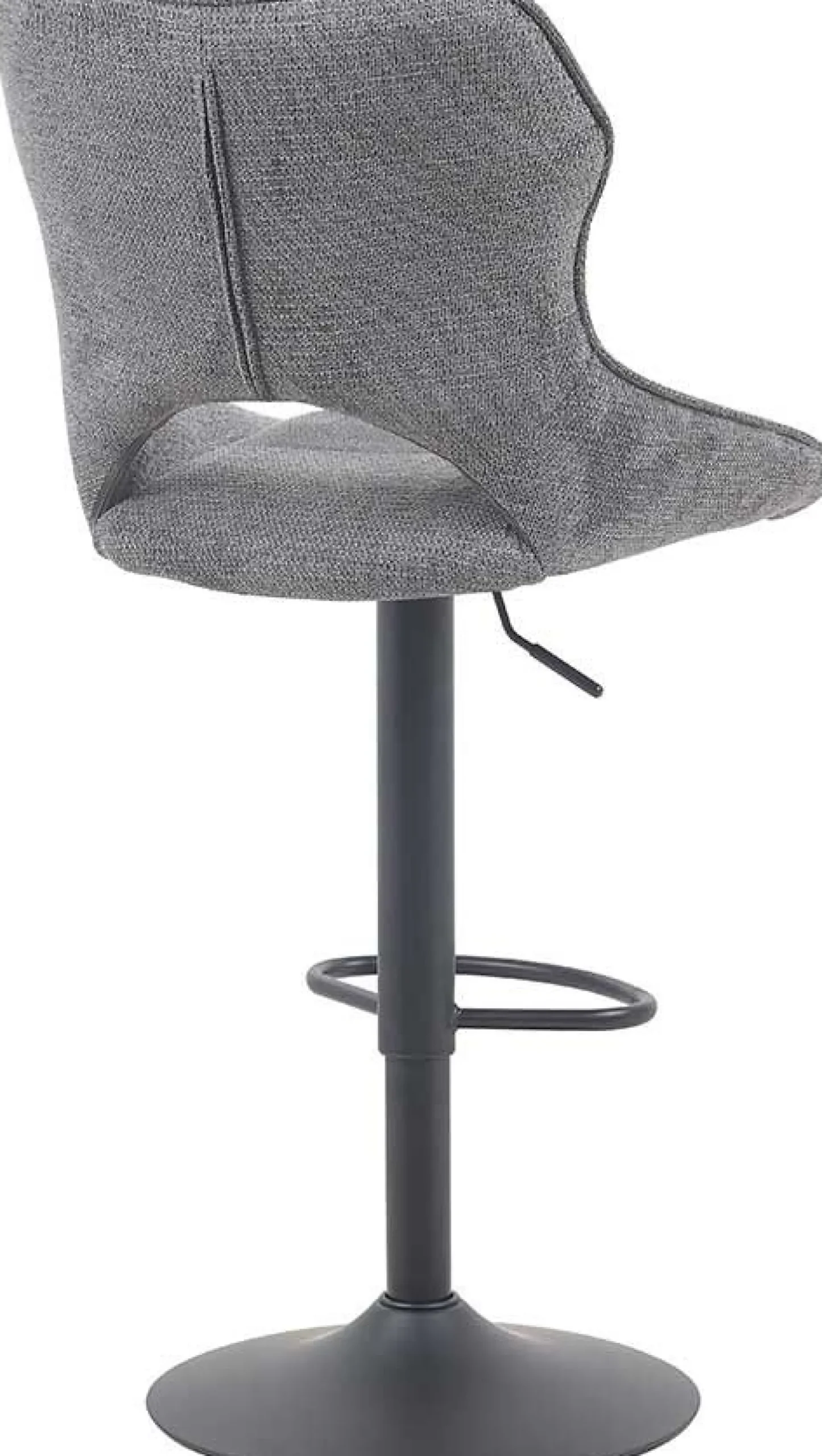 Barhocker Morris - 51x53x100-121cm - verstellbar - dunkelgrauer Stoff
