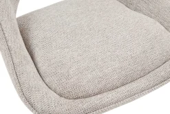 Barhocker Morris - 51x53x100-121cm - verstellbar - hellgrauer Stoff