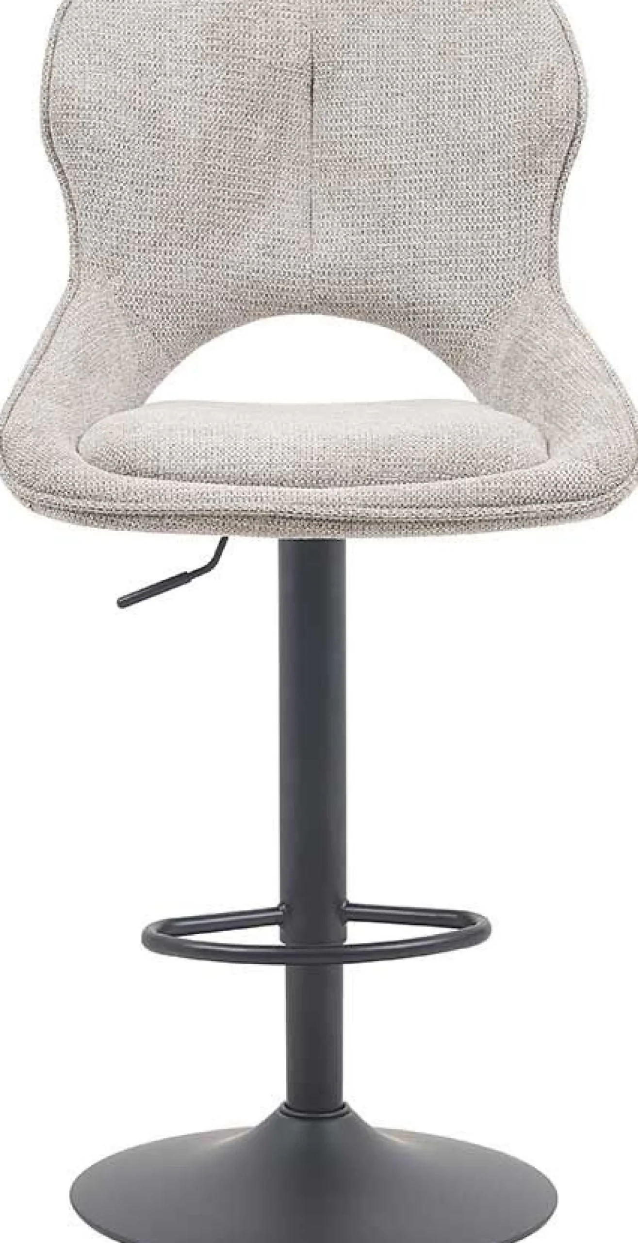 Barhocker Morris - 51x53x100-121cm - verstellbar - hellgrauer Stoff