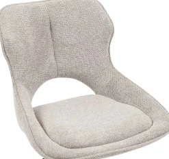 Barhocker Morris - 51x53x100-121cm - verstellbar - hellgrauer Stoff