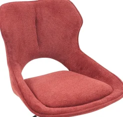 Barhocker Morris - 51x53x100-121cm - verstellbar - roter Stoff