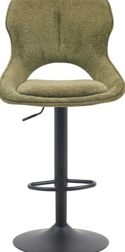 Barhocker Morris - 51x53x100-121cm - verstellbar - grüner Stoff