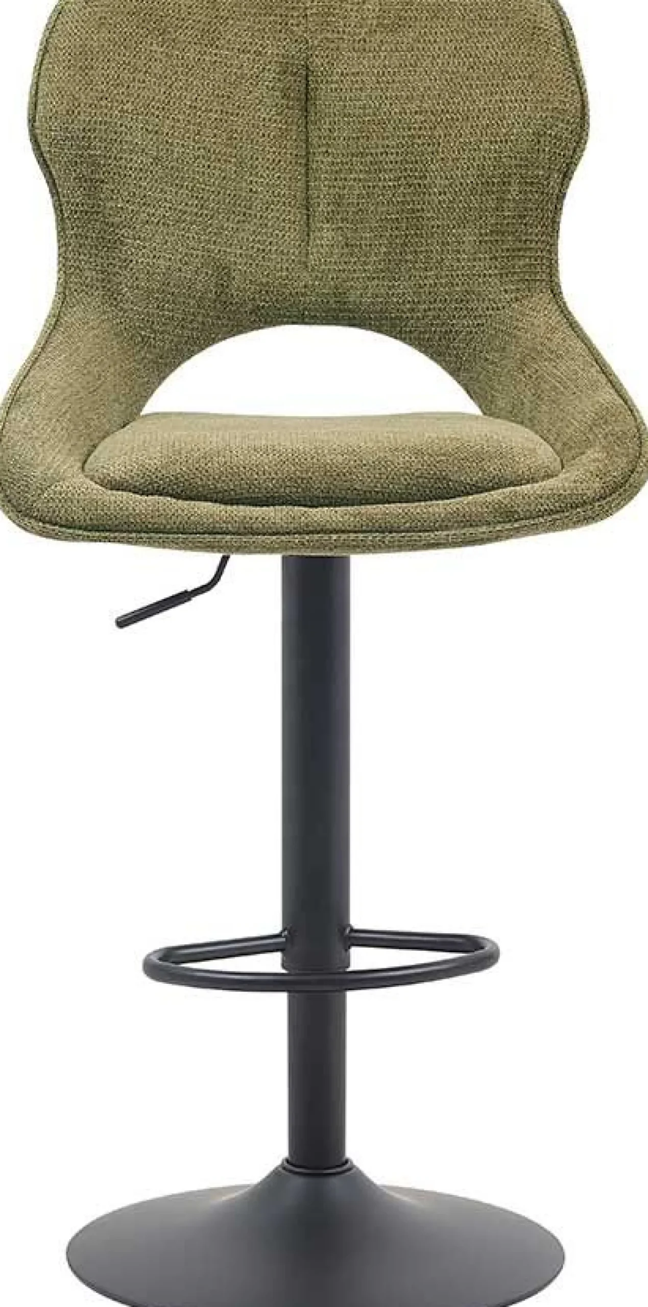 Barhocker Morris - 51x53x100-121cm - verstellbar - grüner Stoff