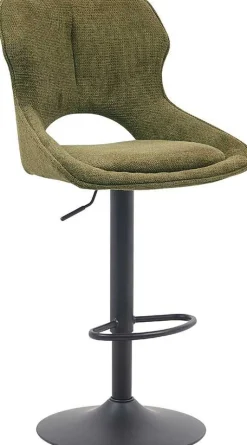 Barhocker Morris - 51x53x100-121cm - verstellbar - grüner Stoff