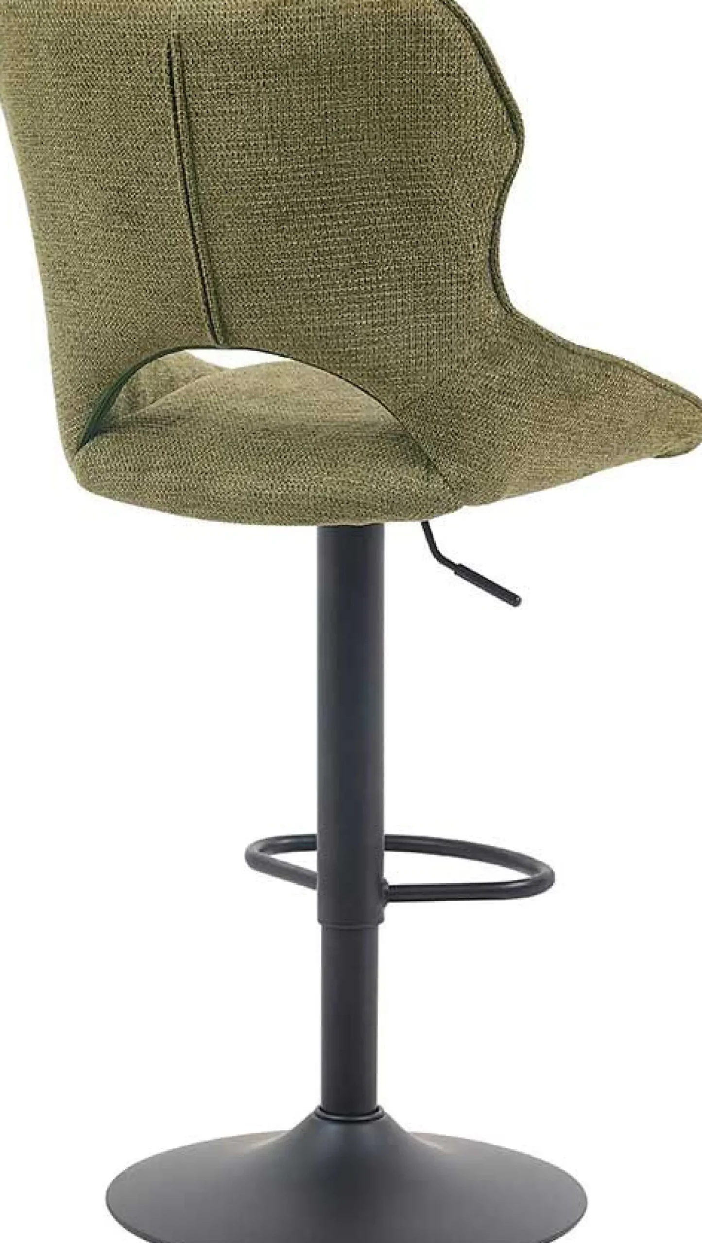Barhocker Morris - 51x53x100-121cm - verstellbar - grüner Stoff
