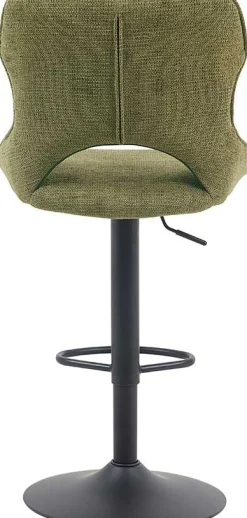 Barhocker Morris - 51x53x100-121cm - verstellbar - grüner Stoff