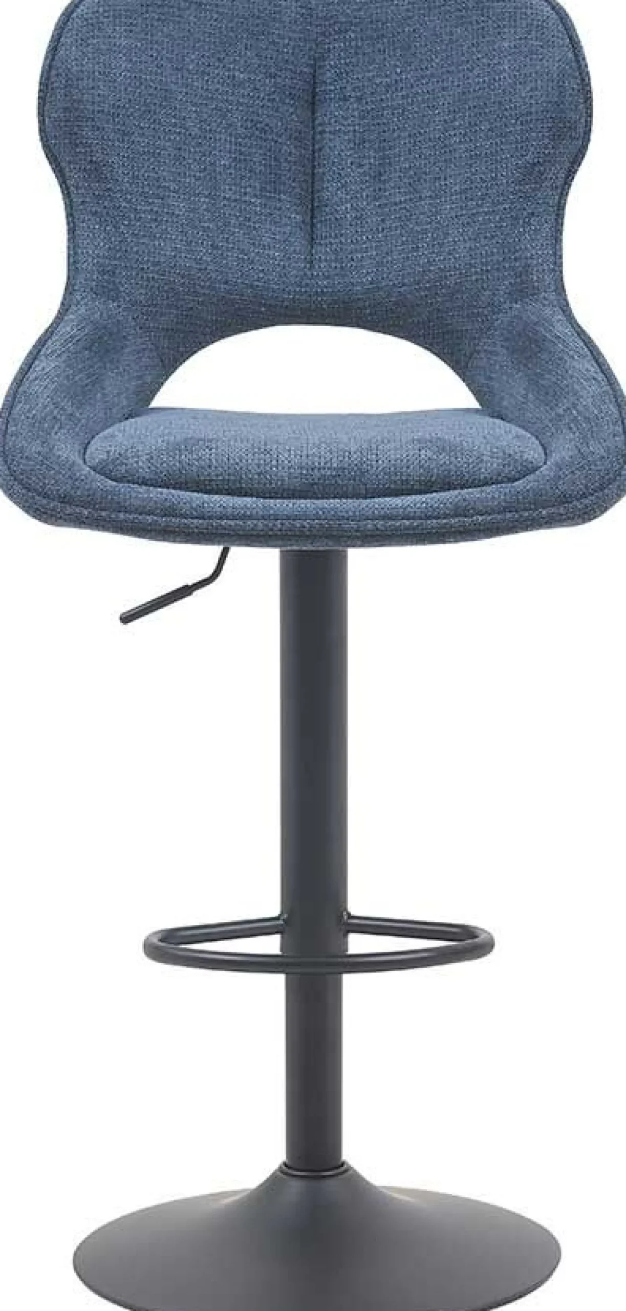 Barhocker Morris - 51x53x100-121cm - verstellbar - blauer Stoff
