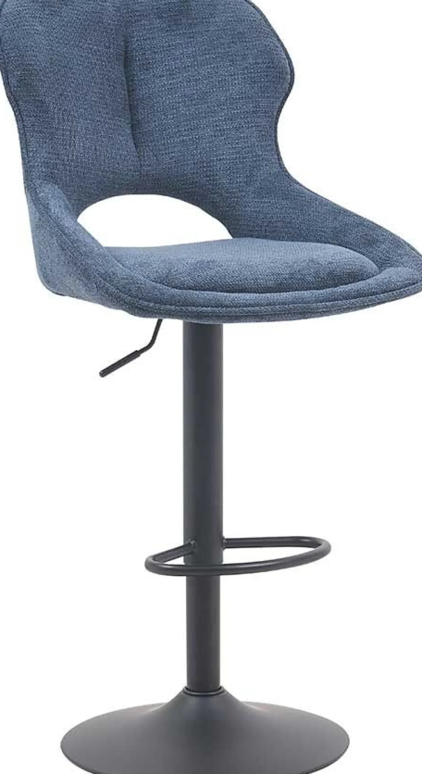 Barhocker Morris - 51x53x100-121cm - verstellbar - blauer Stoff