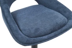 Barhocker Morris - 51x53x100-121cm - verstellbar - blauer Stoff