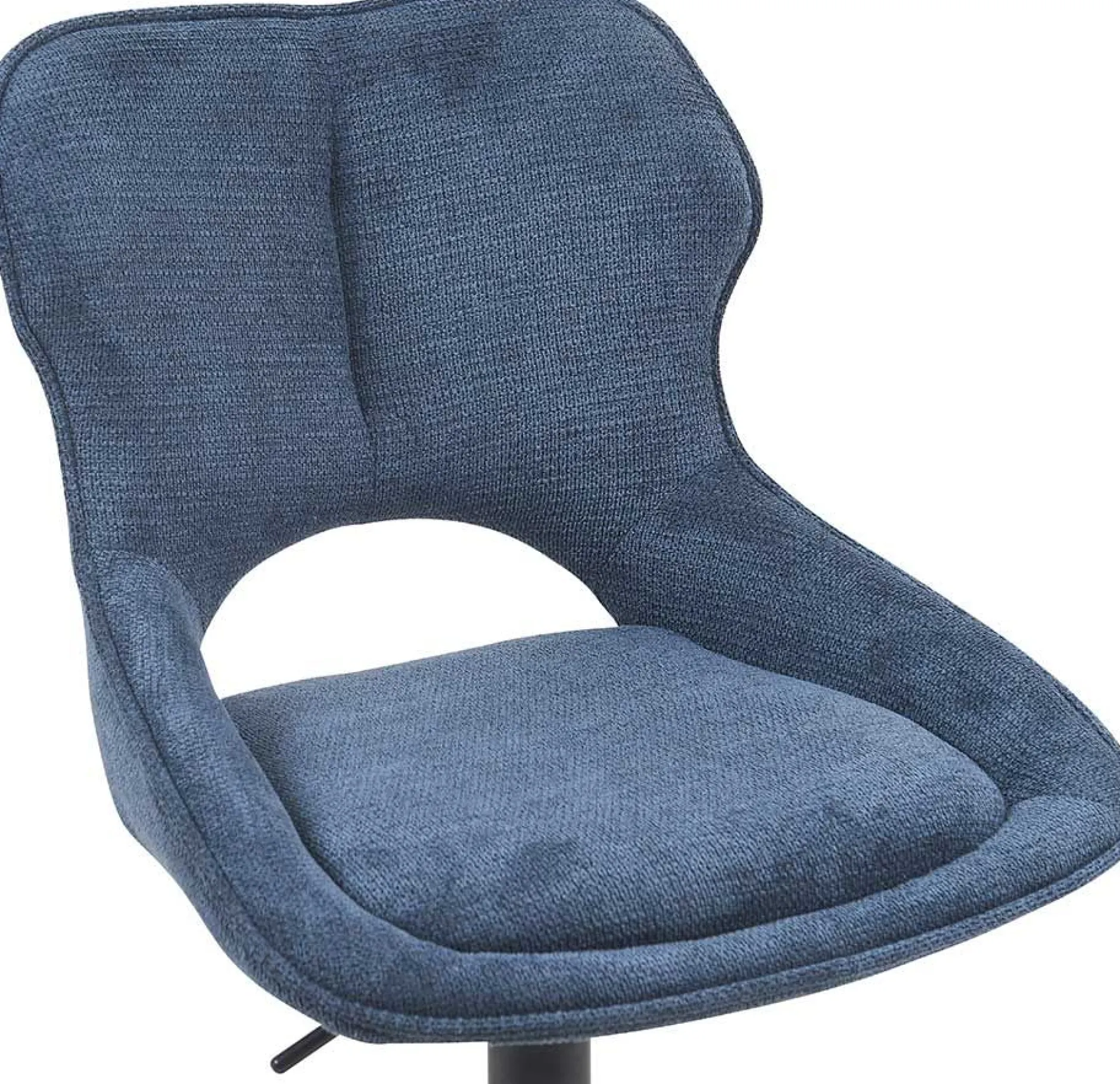 Barhocker Morris - 51x53x100-121cm - verstellbar - blauer Stoff