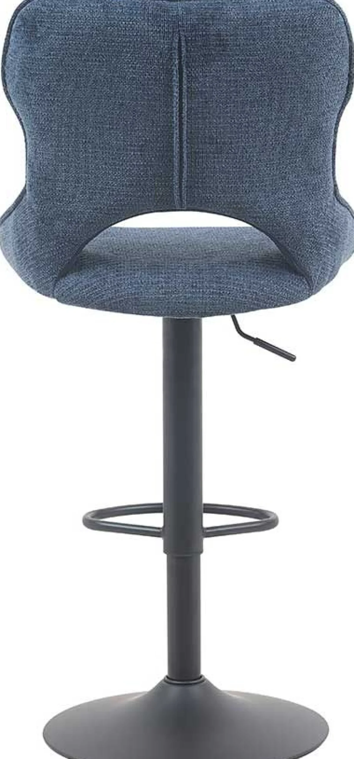 Barhocker Morris - 51x53x100-121cm - verstellbar - blauer Stoff