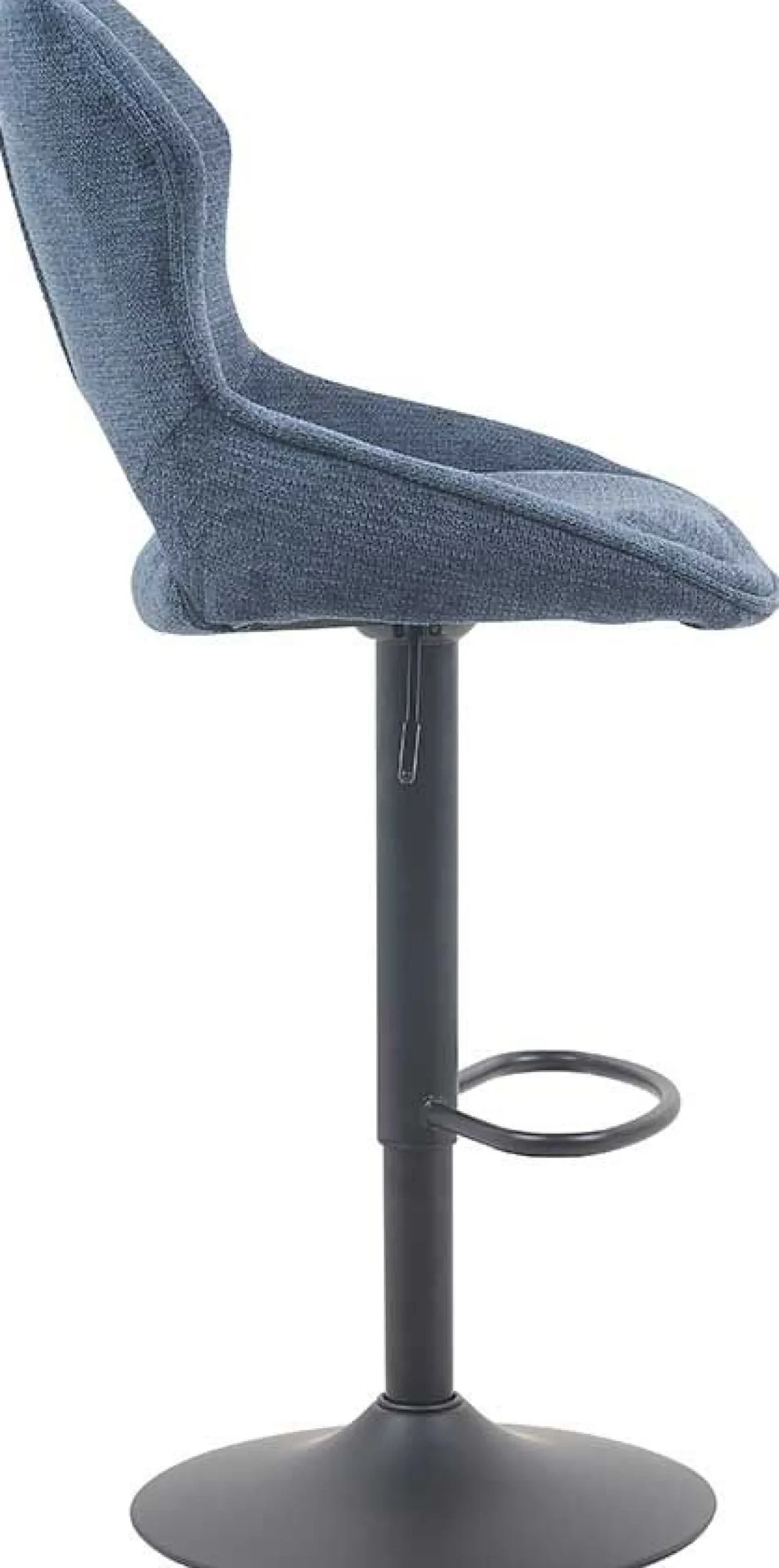 Barhocker Morris - 51x53x100-121cm - verstellbar - blauer Stoff